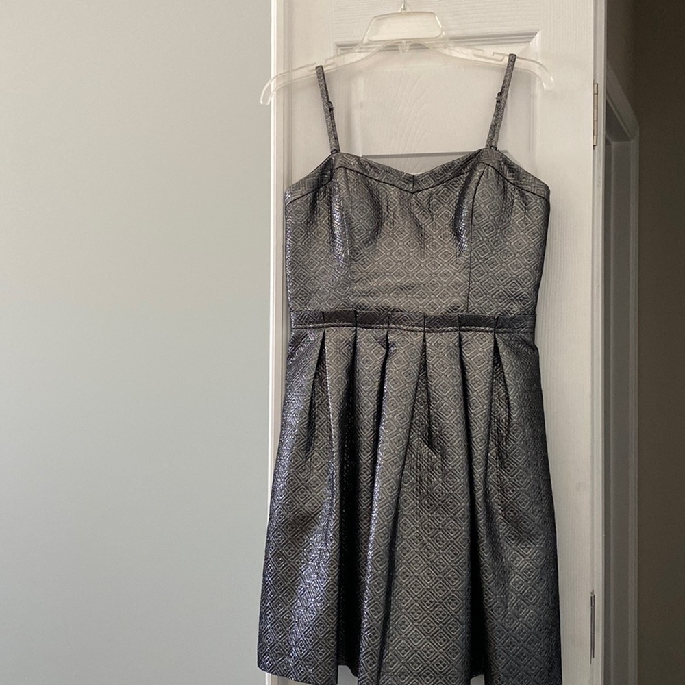 Formal Silver Guess spaghetti strap mini dress size 10